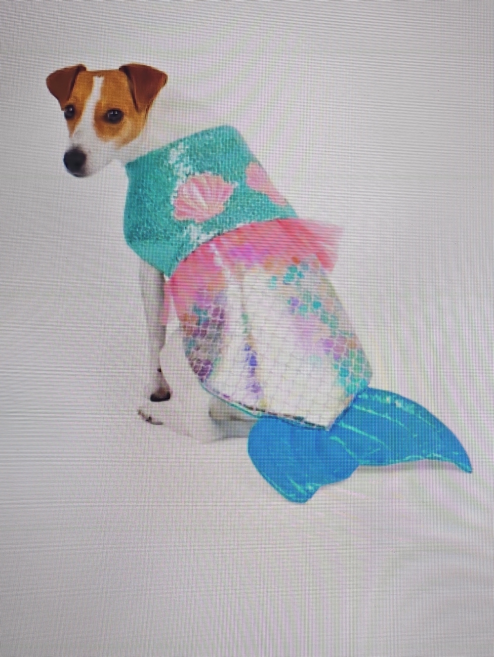 NWT Mermaid Dog Costume - Turquoise & Pink Pet Outfit XS HALLOWEEN